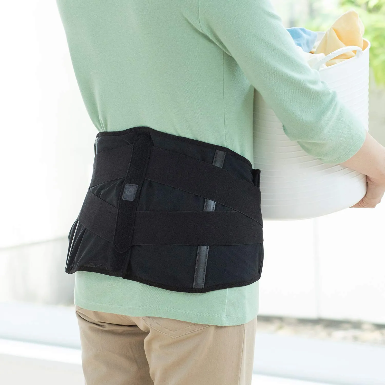 PHITEN Metax Lumbar Support Light, Black, Large