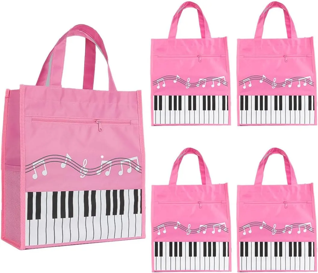 Piano Keys Handbag Reusable Grocery Bag Shoulder Shopping Bag Tote Bag for Music Teacher Girls Gift Bag Medium