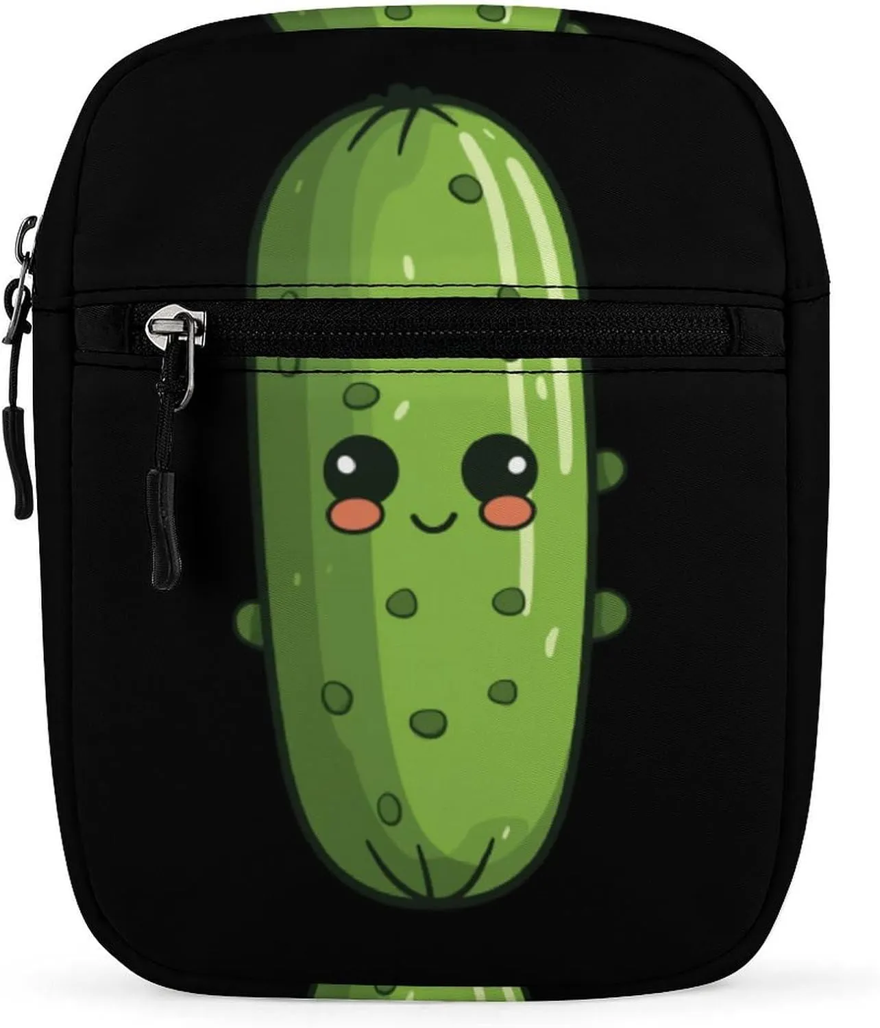 Pickle Cucumbers Small Crossbody Bag Mini Shoulder Bag Purse Travel Passport Wallet Bag for Women Men