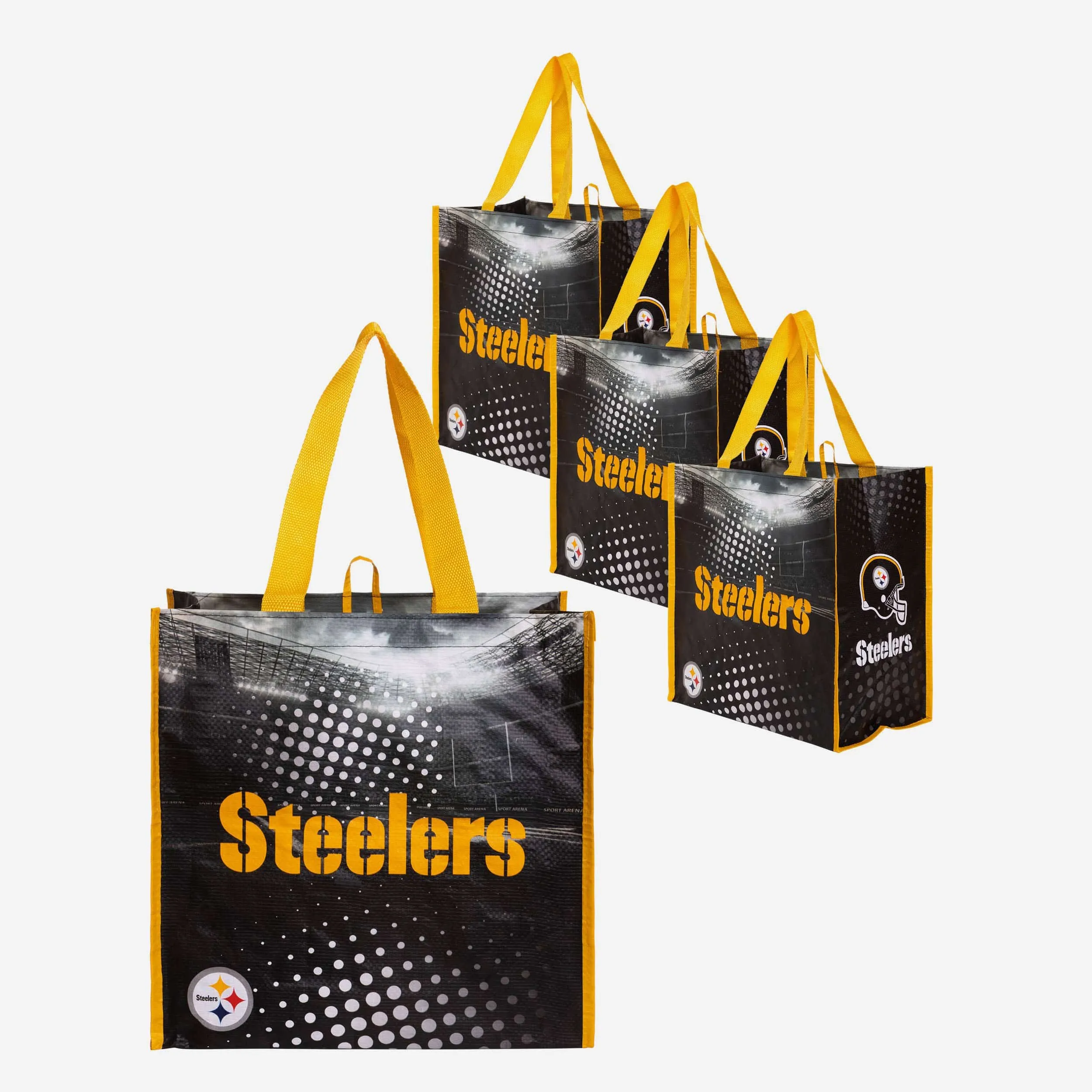 Pittsburgh Steelers 4 Pack Reusable Shopping Bags