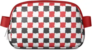 Plaid Mini Belt Bag for Men Women Vintage Checkered Waist Packs Crossbody Bags Adjustable Strap for Hiking Cycling Jogging