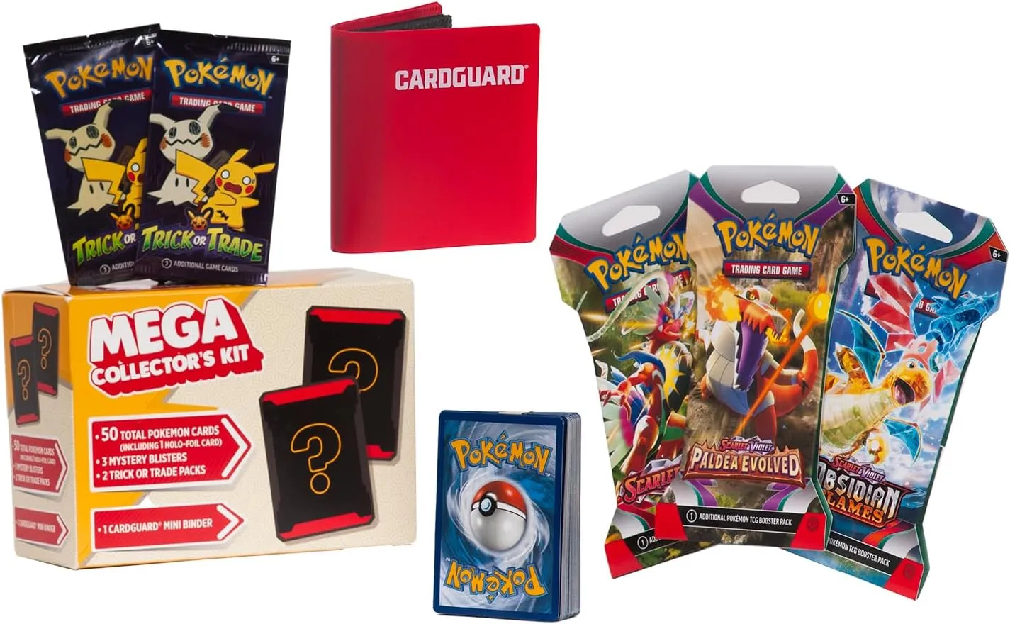 Pokémon Mega Collector's Kit: 100 Total Pokémon Cards | 5 Packs   50 Cards (Includes 1 Holo-Foil Card)   Mini-Binder