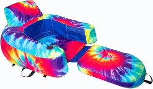 Pool Lounger Inflatable Pool Floats - Pool, Lake, River Floating Lounge Chair Heavy Duty Fabric Pool Raft 2in1 Convertible Chair - Leopard, Camo, Tie-Dye Colors