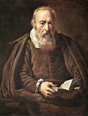 Portrait of an Old Man with Book by Marcantonio Bassetti - 20" x 25" Premium Canvas Print