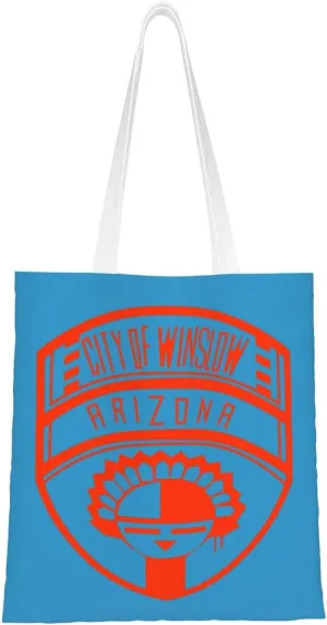 Possible Former Flag Of Winslow, Arizona Tote Bag for Women Canvas Shopping Bags Reusable Beach Bag Grocery Bags Tote Shoulder Bag Gift Bags