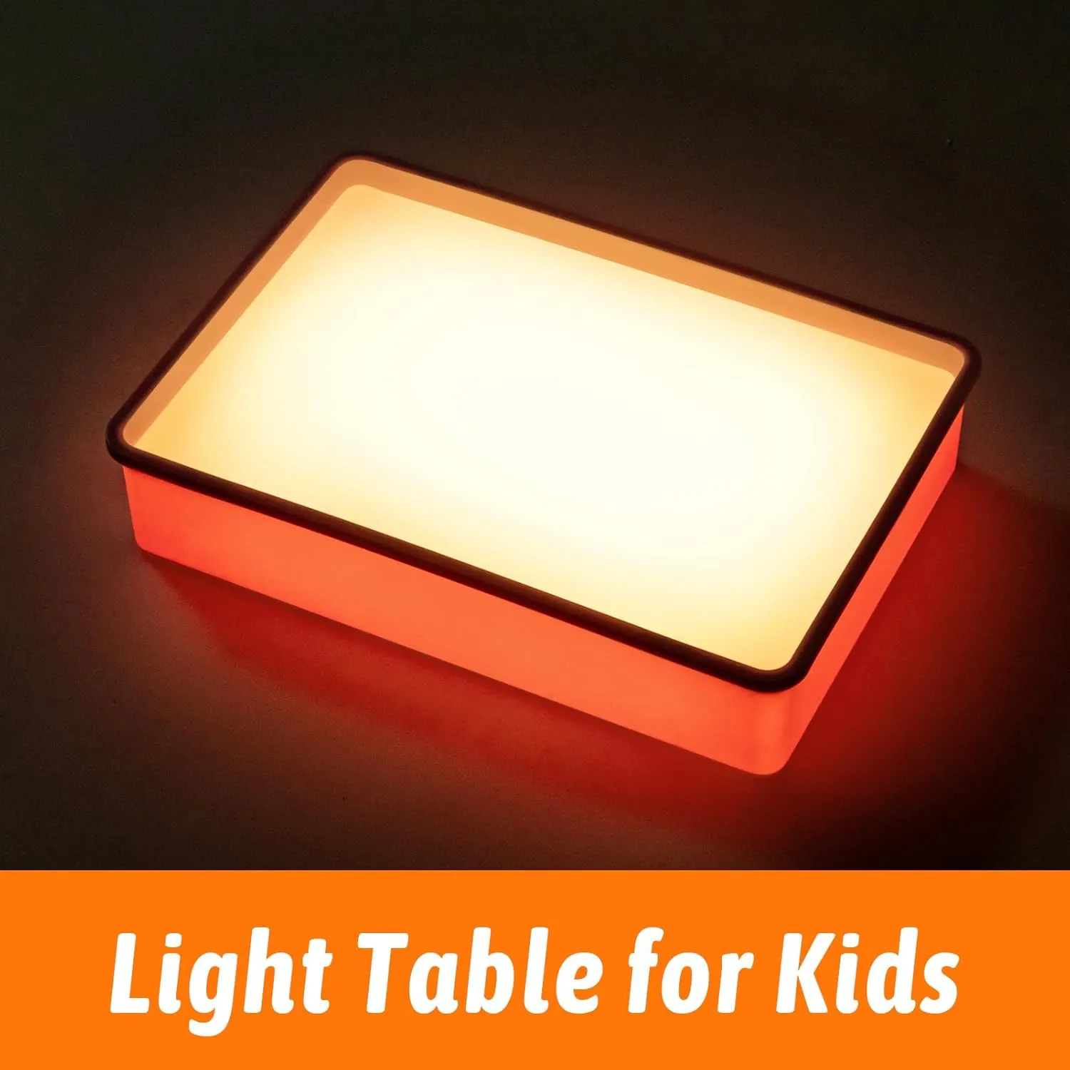 PreTrans Sand Painting Light Box – Kids Light Table for Creative Art, 3 Color Temperatures & 10 Brightness Levels, Classroom & Home Use (Pink)