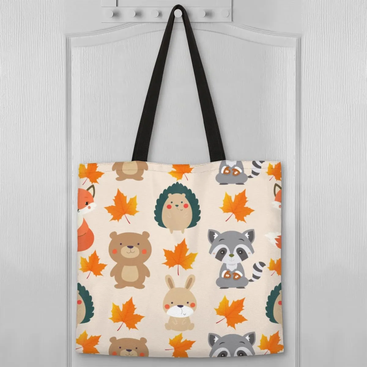 Pretty White Cow Canvas Tote Bag for Women Men Stylish Tote Handbag Shoulder Bag Reusable Grocery Bag