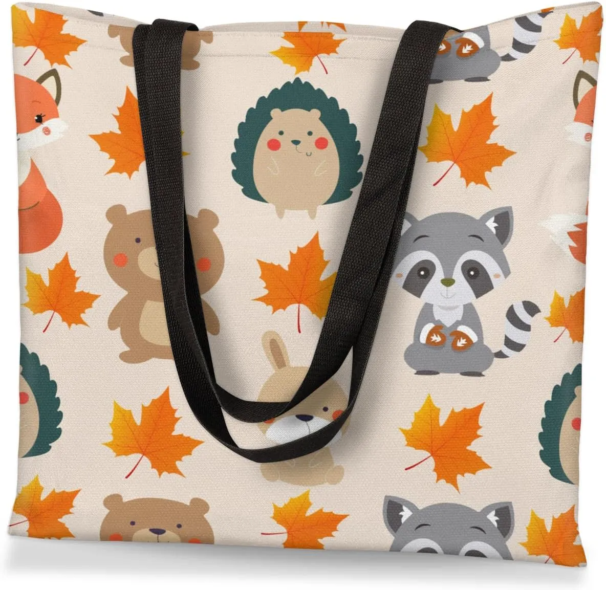 Pretty White Cow Canvas Tote Bag for Women Men Stylish Tote Handbag Shoulder Bag Reusable Grocery Bag