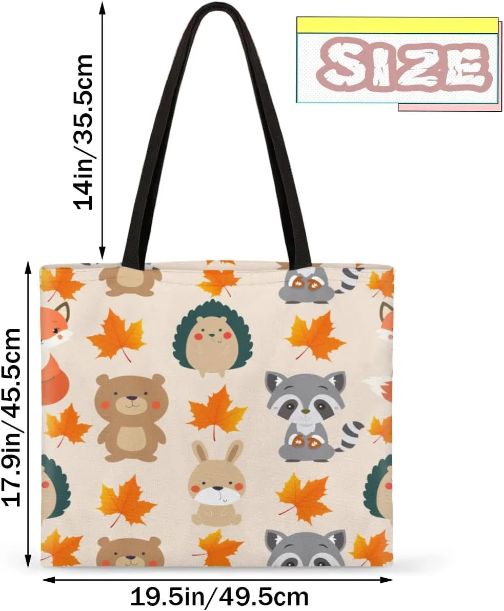 Pretty White Cow Canvas Tote Bag for Women Men Stylish Tote Handbag Shoulder Bag Reusable Grocery Bag