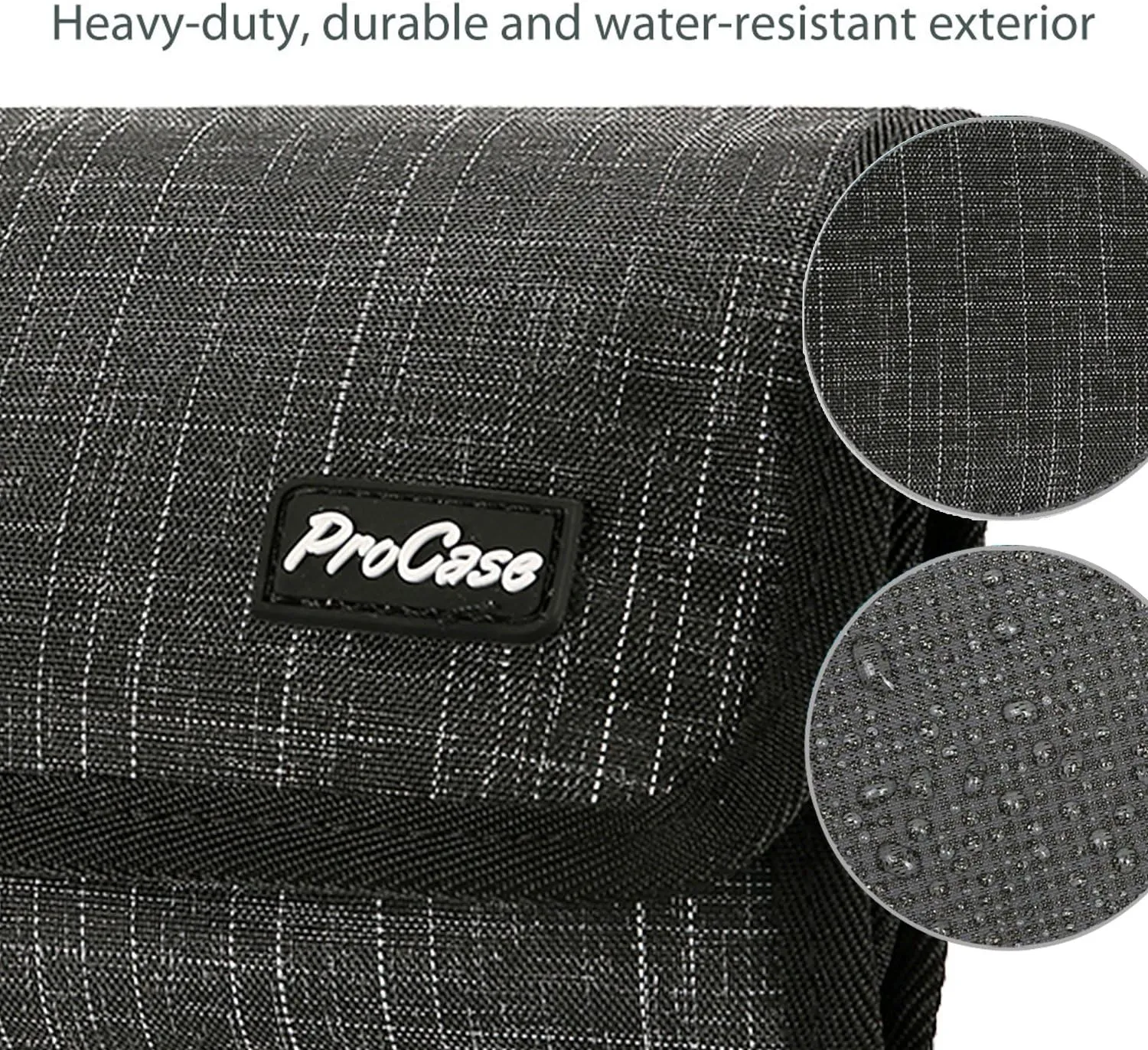 ProCase Electronic Organizer Cord Pouch, Travel Cable Charger Phone Accessories Bag Organizer Roll up Tech Carrying Case for USB Cables SD Memory Cards Earphone Flash Hard Drive