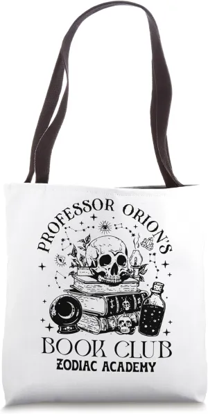 Professor Orion's Book Club Zodiac Academy Tote Bag