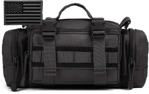 Protector Plus Tactical Fanny Pack Military Assault Waist Bag Hip Belt MOLLE Sling Army Lumbar Gear Pouch EDC Camera Handlebar Range Bags (Patch Included)