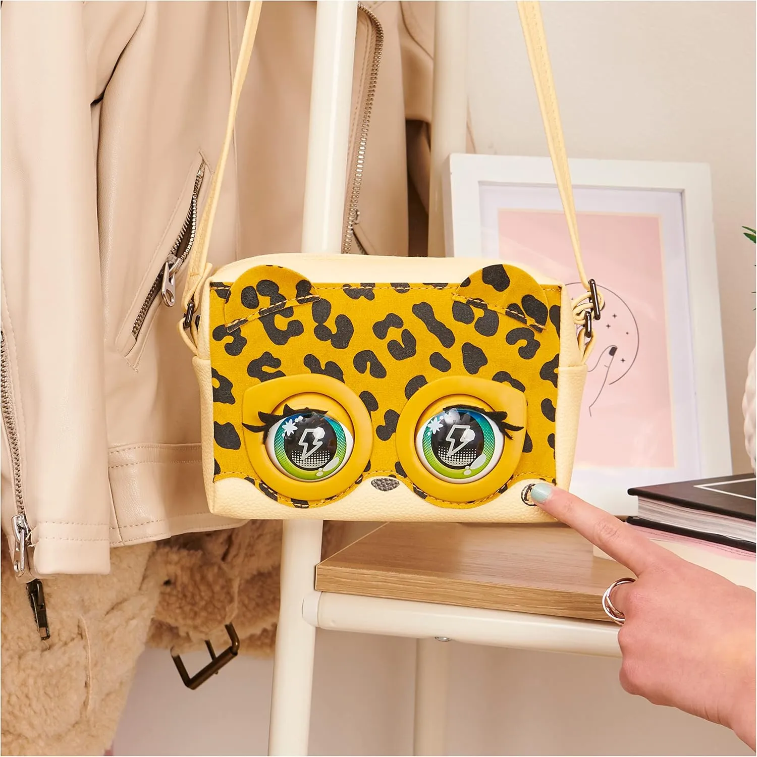 Purse Pets, Metallic Mood Flashy Frenchie, Interactive Pet Toy & Crossbody Kids Purse