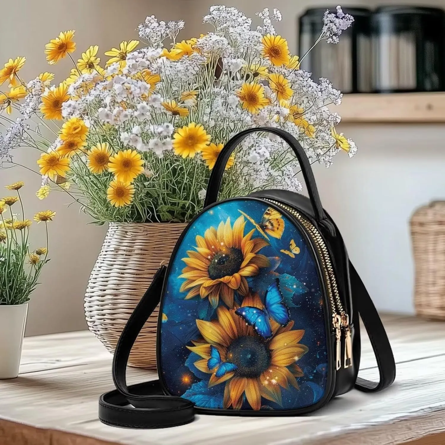Purses for Women Crossbody Bag Double Layer Small Sling Bag for Women Crossbody Purse with Zipper Closure