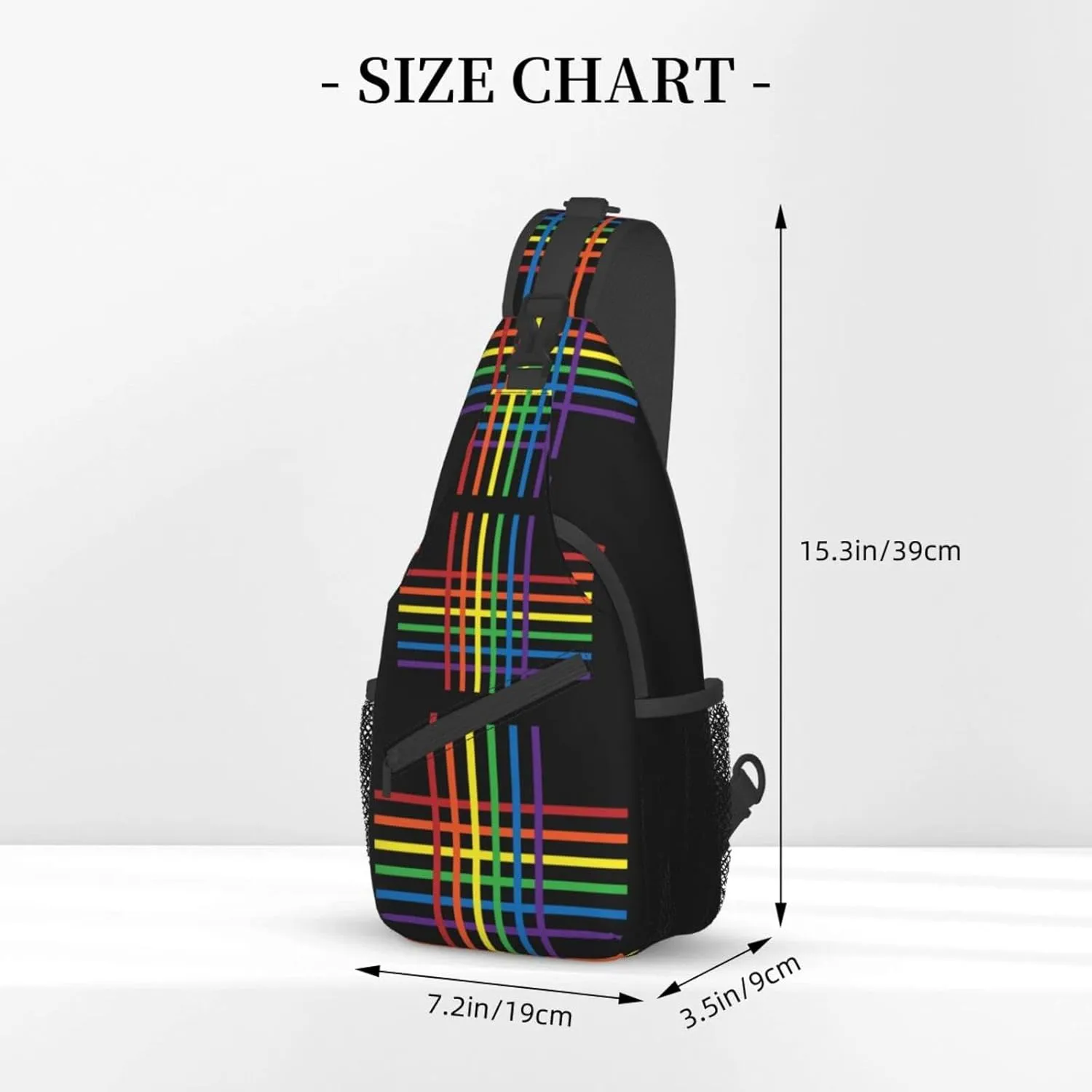 Rainbow LGBT Pride Sling Backpack Multipurpose Chest Bag Hiking Travel Daypack Crossbody Shoulder Bag Outdoor Unisex