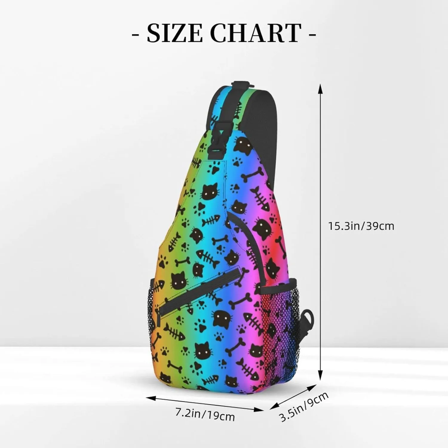 Rainbow LGBT Pride Sling Backpack Multipurpose Chest Bag Hiking Travel Daypack Crossbody Shoulder Bag Outdoor Unisex