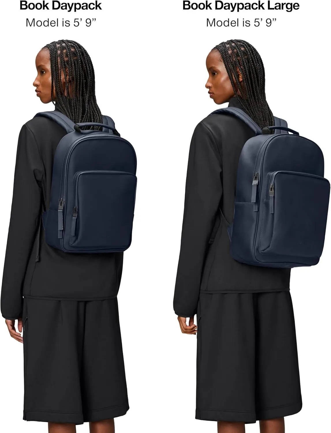 RAINS Regular Book Daypack, Backpack, Laptop Bag, Waterproof, 2 Year Warranty, Navy