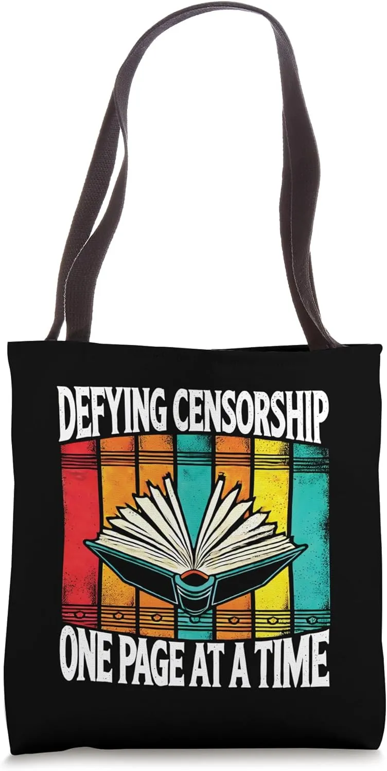 Read Banned Books Defying Censorship Literary Freedom Learn Tote Bag