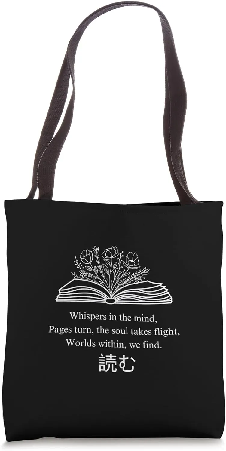 Reading Haiku Poetry Book Lover Teacher Librarian Tote Bag