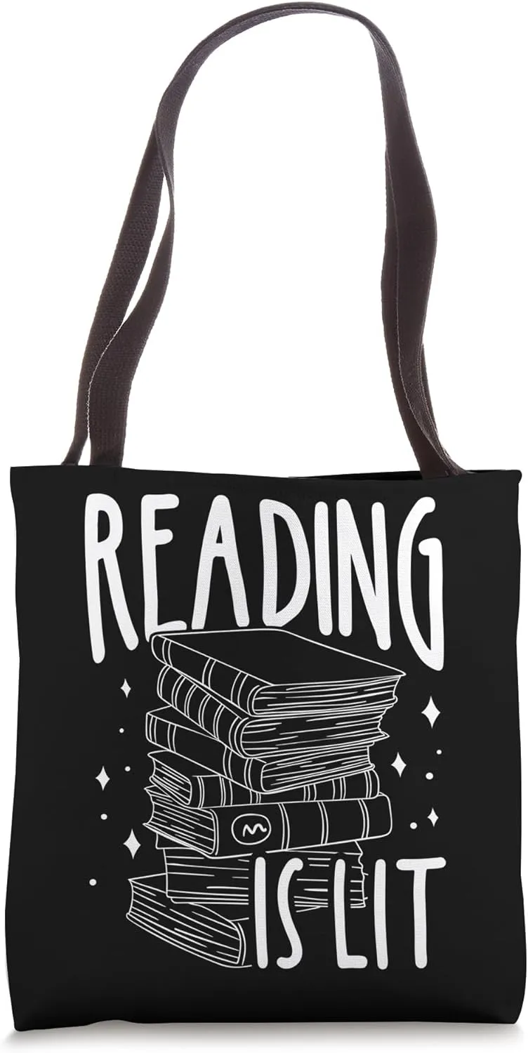 Reading IS LIT Reading Enthusiasm Literature Reading Club Tote Bag