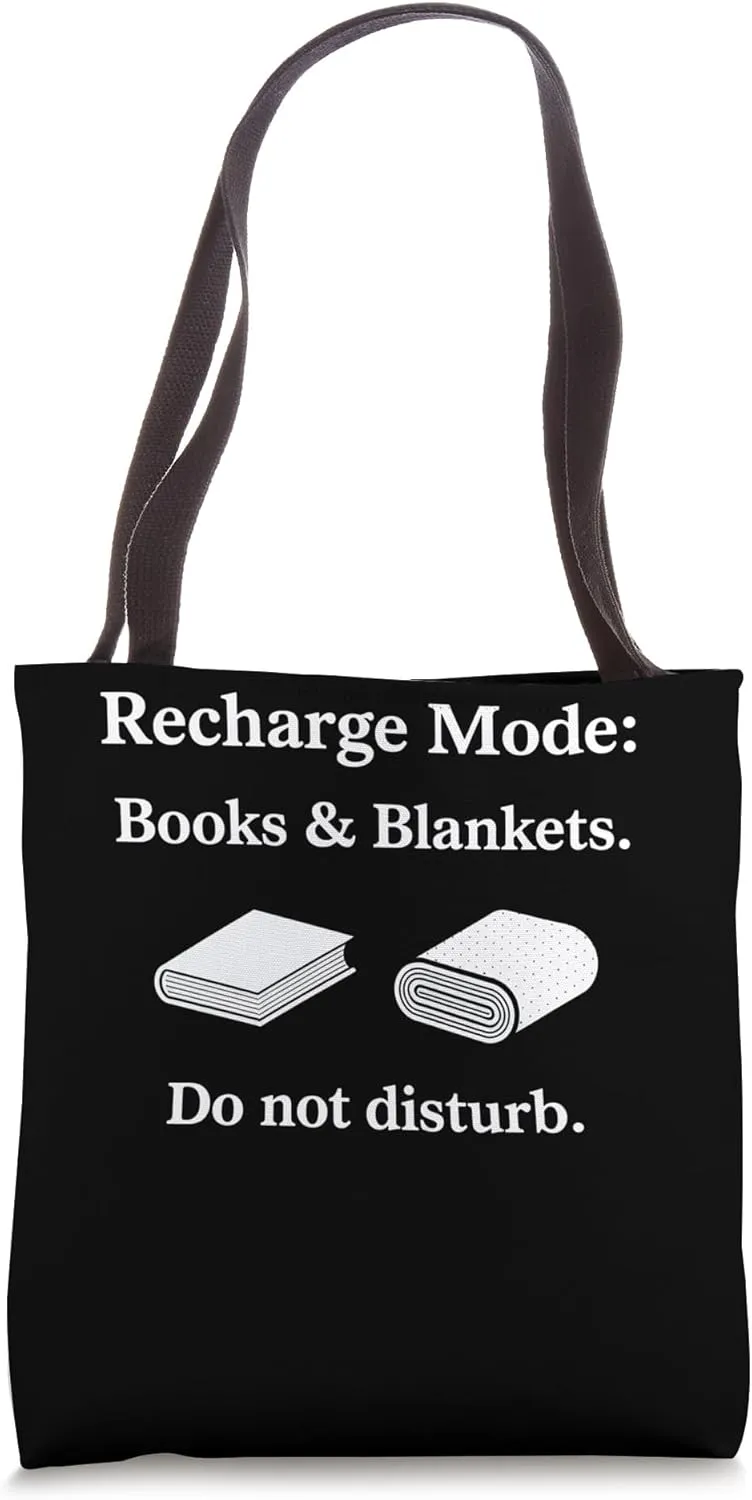 Recharge Mode: Books & Blankets Tote Bag