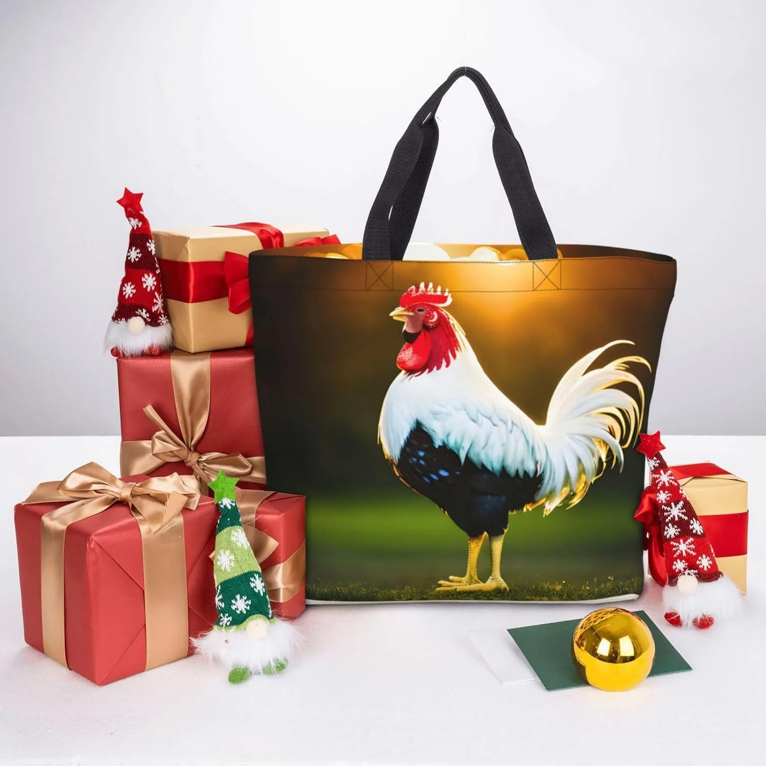 Red Eyes Tree Frogs Print Tote Bag Casual Shoulder Bag Handbag Reusable Shopping Travel Bag Gifts For Women