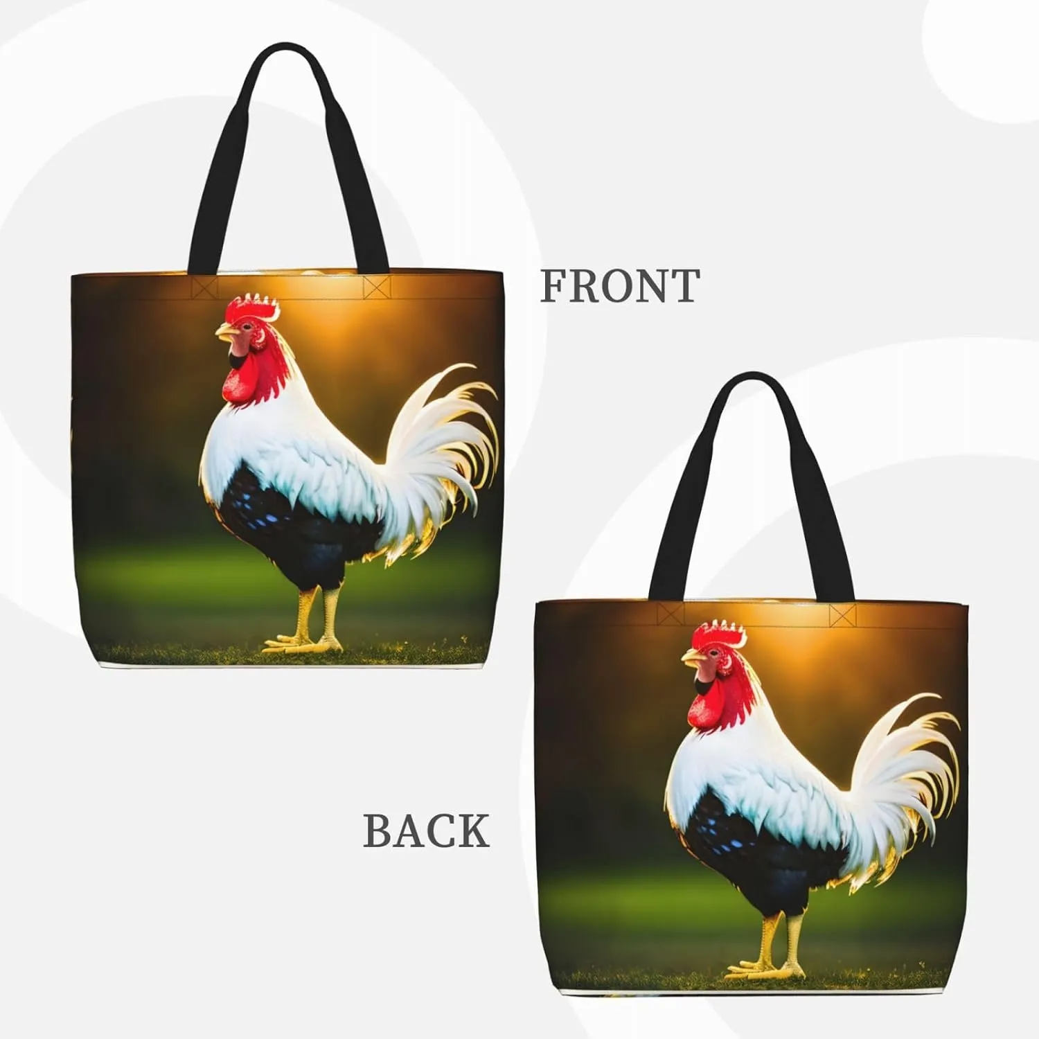 Red Eyes Tree Frogs Print Tote Bag Casual Shoulder Bag Handbag Reusable Shopping Travel Bag Gifts For Women