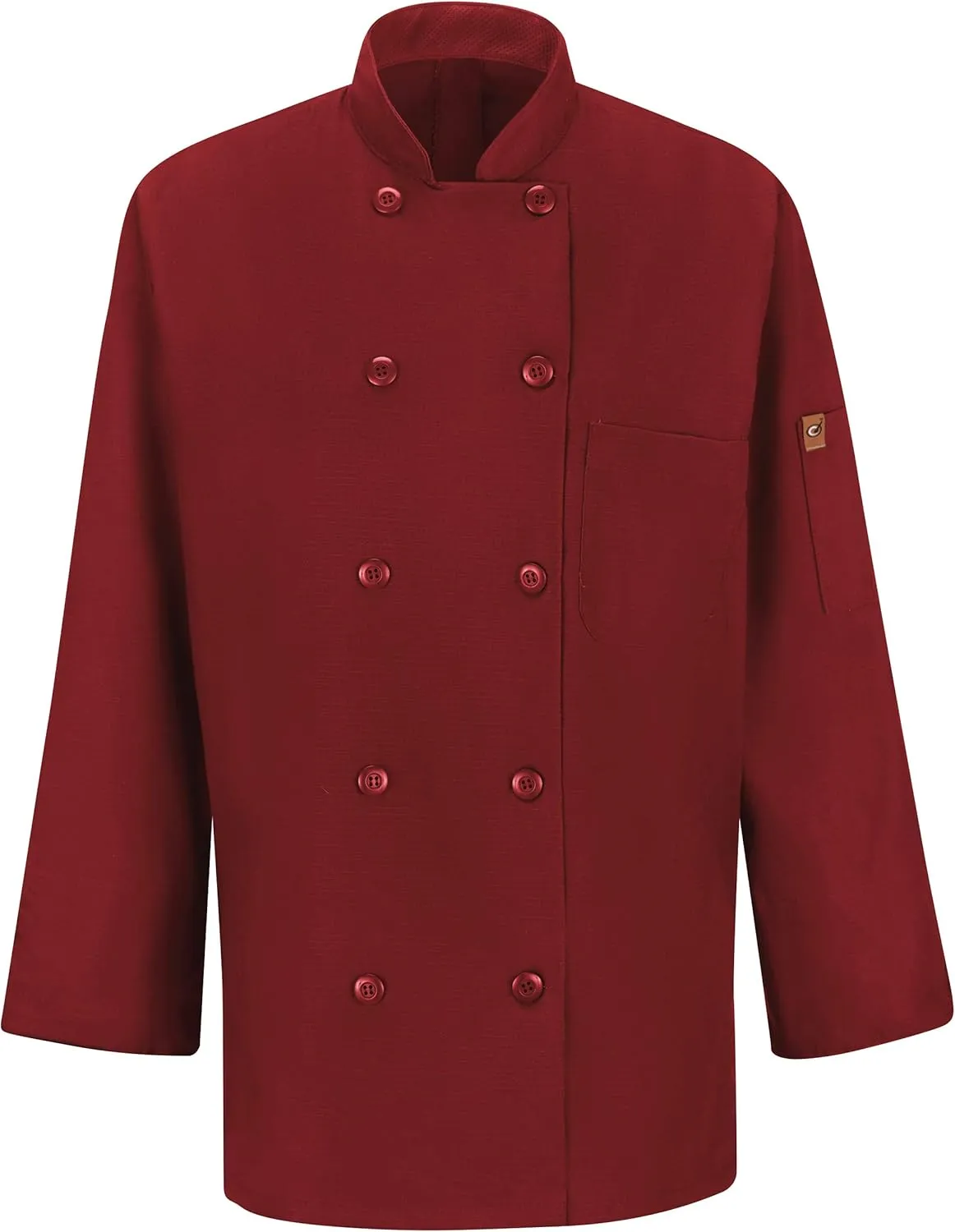 Red Kap womens Long Sleeve Ten Button Chef Coat With Mimix and Oilblok