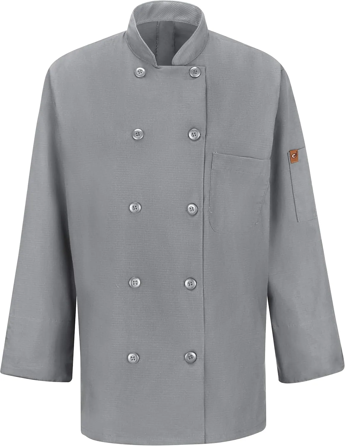 Red Kap womens Long Sleeve Ten Button Chef Coat With Mimix and Oilblok