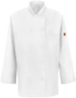Red Kap womens Long Sleeve Ten Button Chef Coat With Mimix and Oilblok