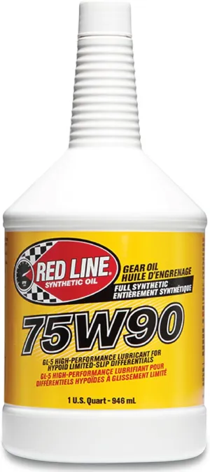 Red Line 57904 75W90 GL-5 Synthetic Gear Oil for Hypoid Limited Slip Differentials - 1 Quart (2 Pack)