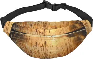 Reeds by The River Fanny Pack Adjustable Crossbody Bag Large Waist Bag Travel Belt Bag Unisex Bum Bag, Black, One Size, Casual Daypack