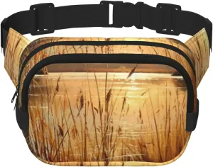 Reeds by the River Fanny Pack Adjustable Crossbody Bag Large Waist Bag Travel Belt Bag Unisex Bum Bag