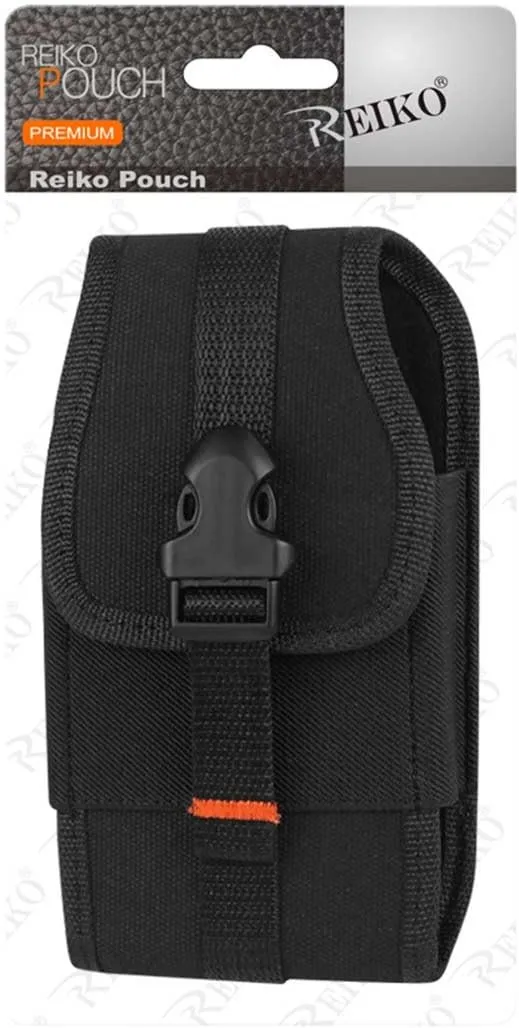 Reiko Wireless Buckle Belt Clip Rugged Pouch Case for Samsung Galaxy Mega 6.3 - Black