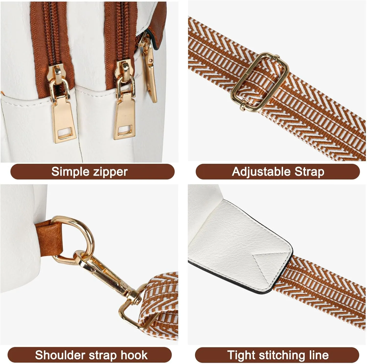 Relang Sling Bag for Women Crossbody, Leather Cross Body Fanny Packs for Women, Trendy Chest Bag for Travel and Daily Use