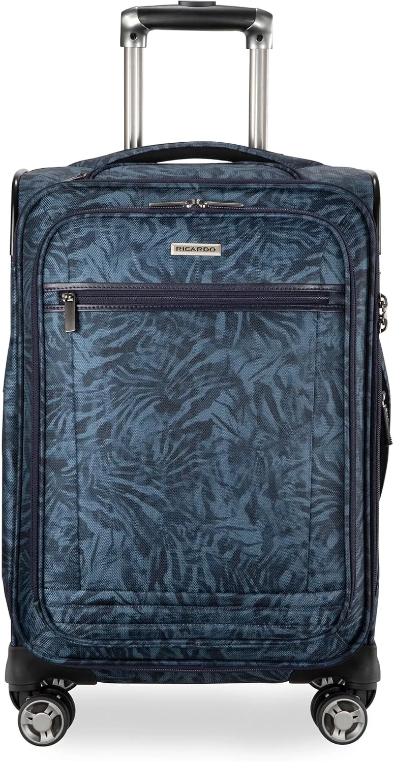 Ricardo Beverly Hills Avalon Softside Check-In Luggage Made with Sustainable 100% Recycled PET (rPET), Lightweight, Eco-Friendly Travel, Expandable, Dual Spinner Wheels, Serengeti Night, 24-inch