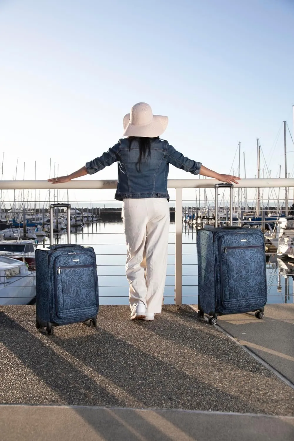 Ricardo Beverly Hills Avalon Softside Check-In Luggage Made with Sustainable 100% Recycled PET (rPET), Lightweight, Eco-Friendly Travel, Expandable, Dual Spinner Wheels, Serengeti Night, 24-inch