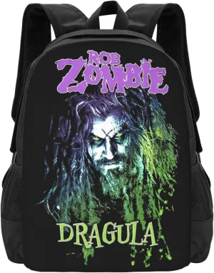Rob Musics Zombie Backpack Large Capacity Leisure Travel Backpack Book Bag Outgoing Daypack 12.5x5.5x16.5 inch