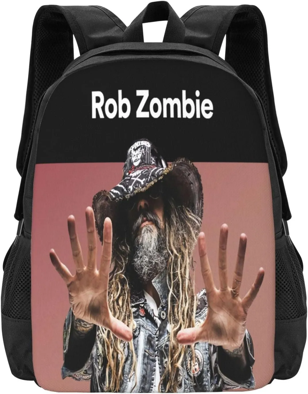 Rob Musics Zombie Backpack Large Capacity Leisure Travel Backpack Book Bag Outgoing Daypack 12.5x5.5x16.5 inch