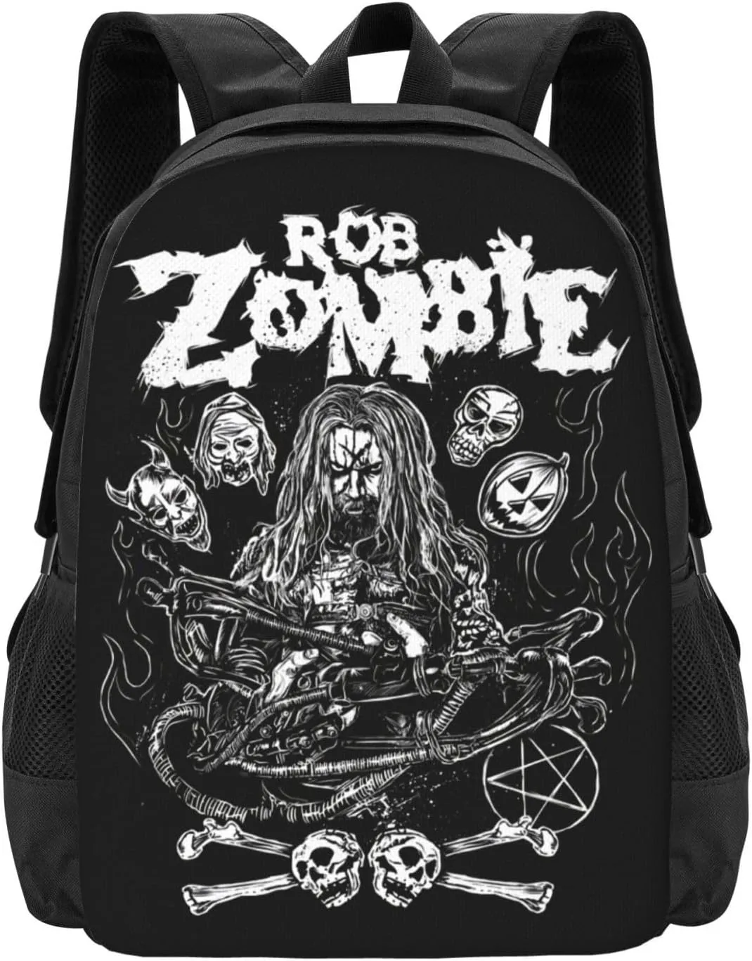 Rob Musics Zombie Backpack Large Capacity Leisure Travel Backpack Book Bag Outgoing Daypack 12.5x5.5x16.5 inch