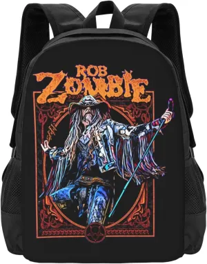 Rob Musics Zombie Backpack Large Capacity Leisure Travel Backpack Book Bag Outgoing Daypack 12.5x5.5x16.5 inch