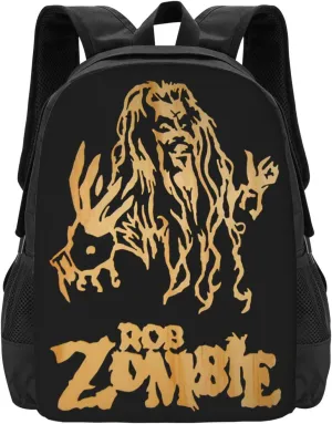 Rob Musics Zombie Backpack Large Capacity Leisure Travel Backpack Book Bag Outgoing Daypack 12.5x5.5x16.5 inch