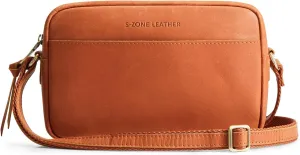 S-ZONE Crossbody Bags for Women Top Grain Leather Shoulder Handbags Camera Bag Purse Adjustable Strap Travel Daily Gift