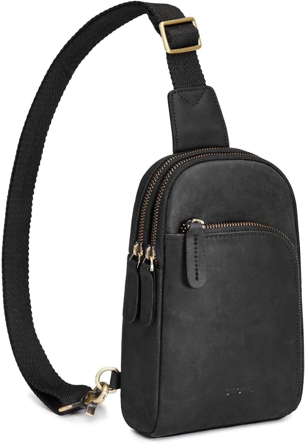 S-ZONE Genuine Leather RFID Blocking Small Sling Bag Women Crossbody Fanny Packs