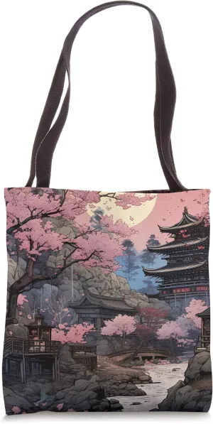 Sakura Canvas Chronicles An Illustrated Tree Odyssey Tote Bag