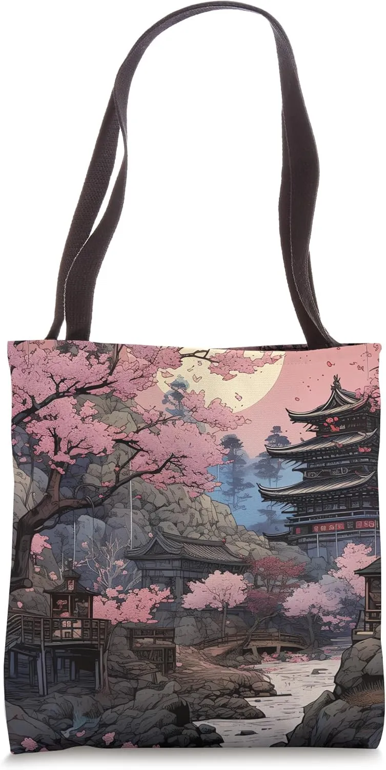 Sakura Canvas Chronicles An Illustrated Tree Odyssey Tote Bag
