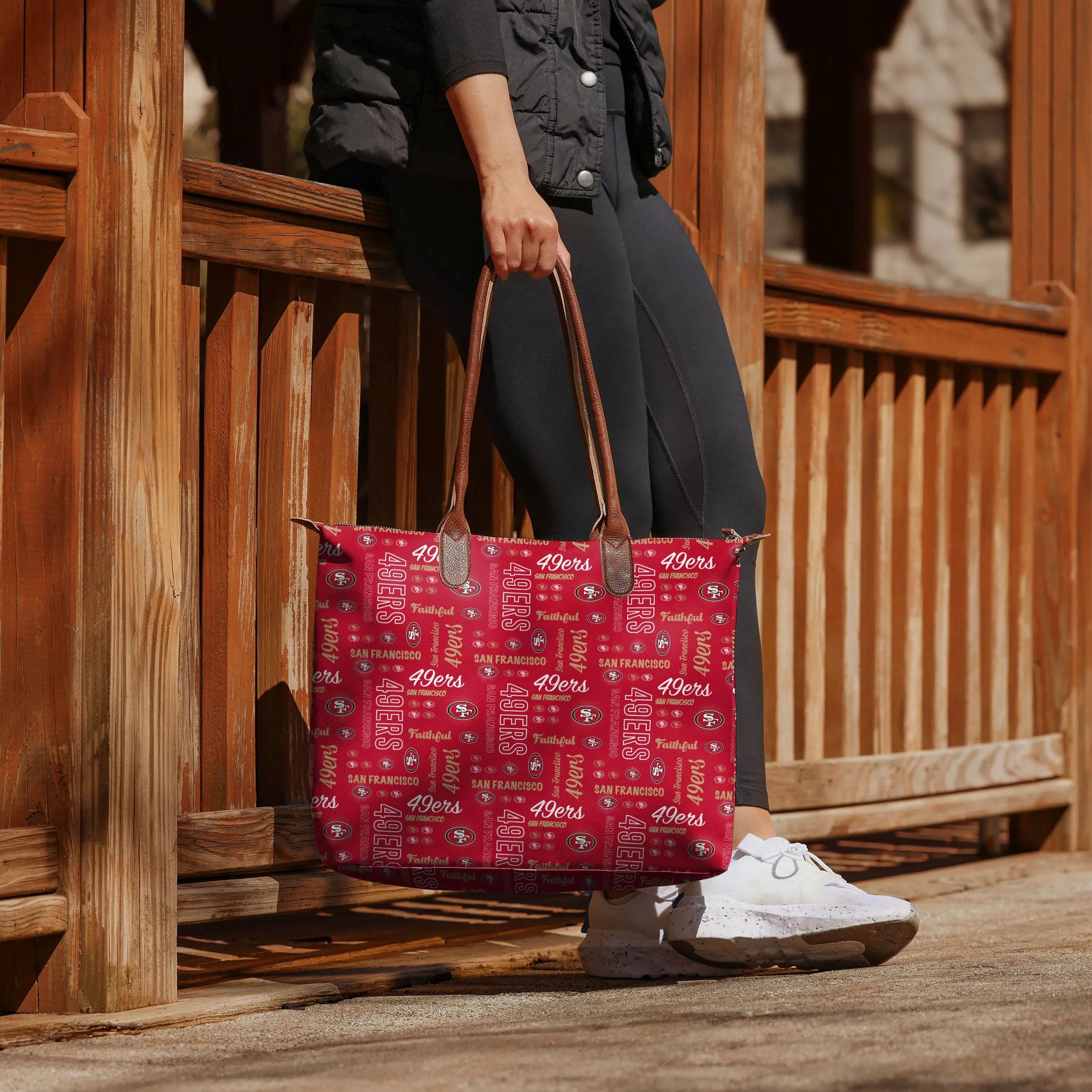 San Francisco 49ers Spirited Style Printed Collection Tote Bag