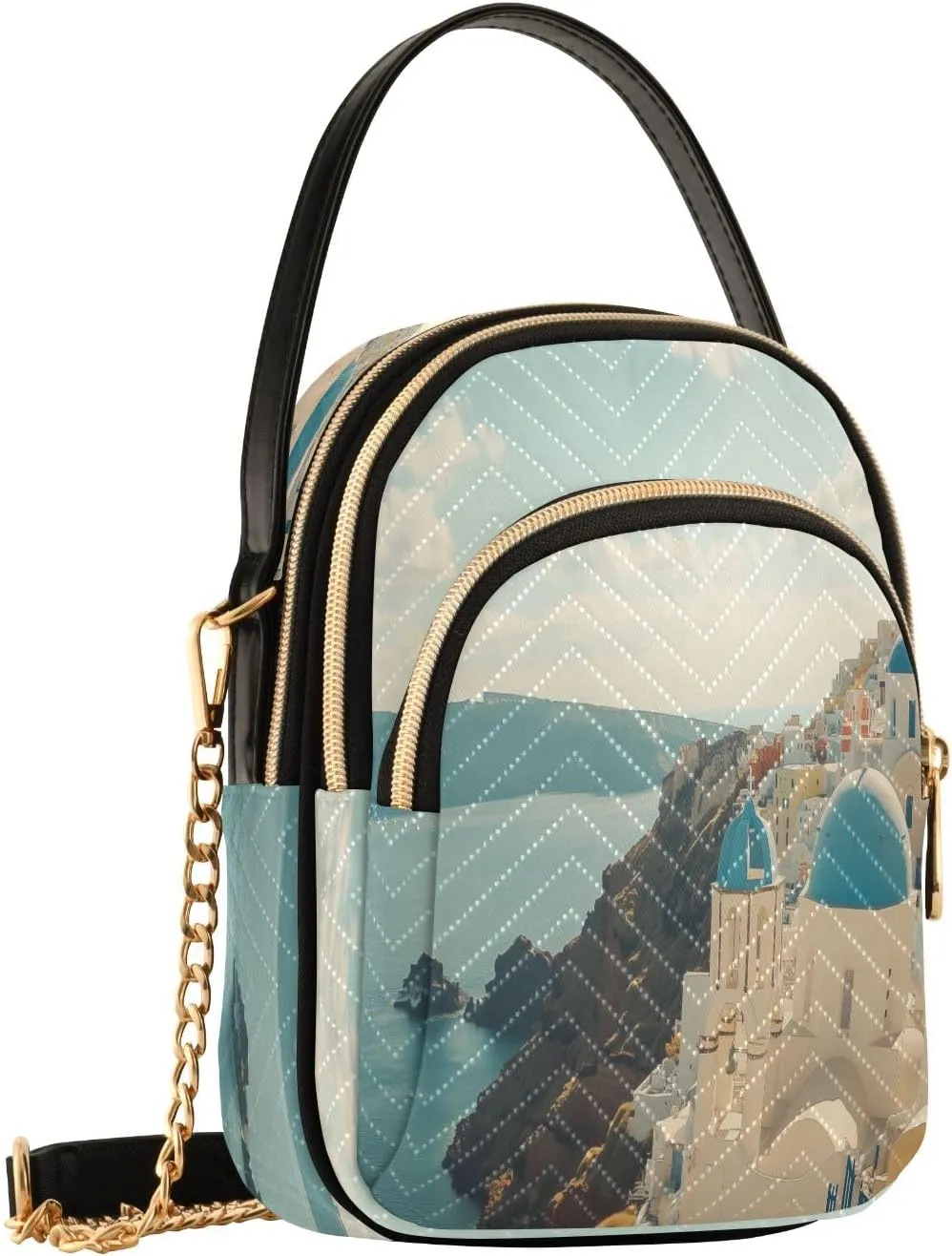 Santorini Dome Crossbody Bags for Women Small Sling Cross Body Bag Fanny Packs Wallet Phone Mini Purse