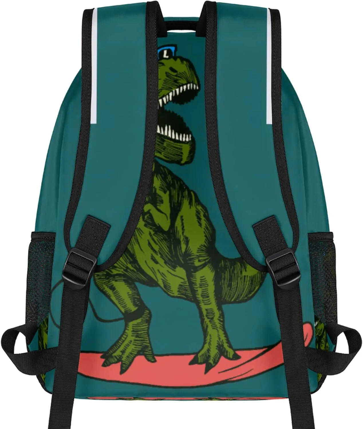 School Backpack Skateboard Dinosaur Teens Girls Boys Schoolbag Lightweight Travel Daypack College Shoulder Bag