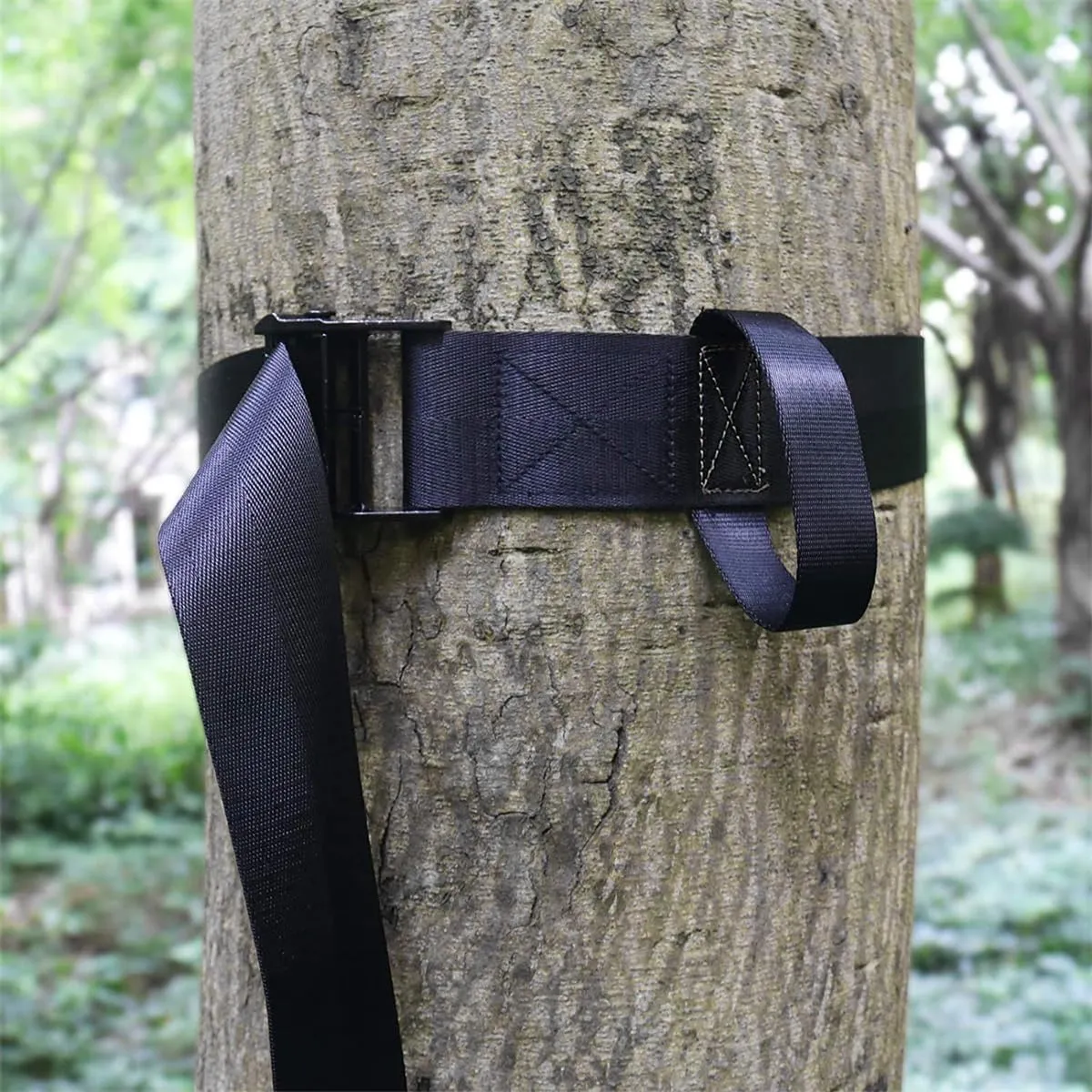 scosao Hunting Safety Harness Tree Strap, Tree Climbing Belt Gear Equipment, Fall Protection Tree Strap for Tree Stand Accessories, Climbing and Hanging